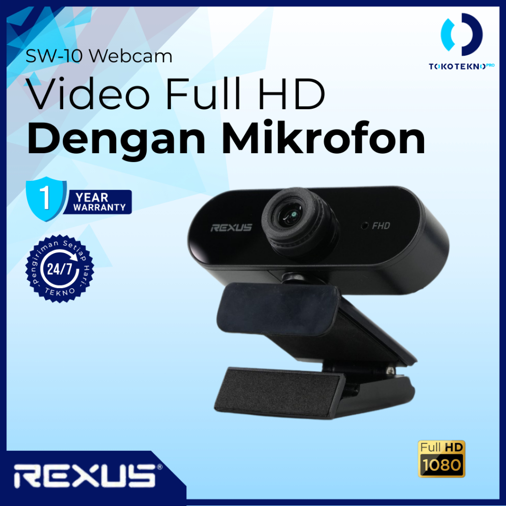 Jual Rexus SW10 / SW-10 Webcam Full HD 1080p with Microphone - USB Plug ...