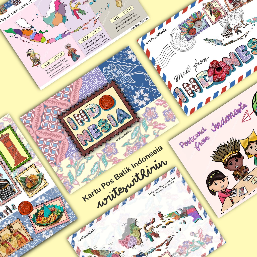 Jual (writeswithirin) Kartu Pos/ Poskad/ Postcard Batik Indonesia Event ...