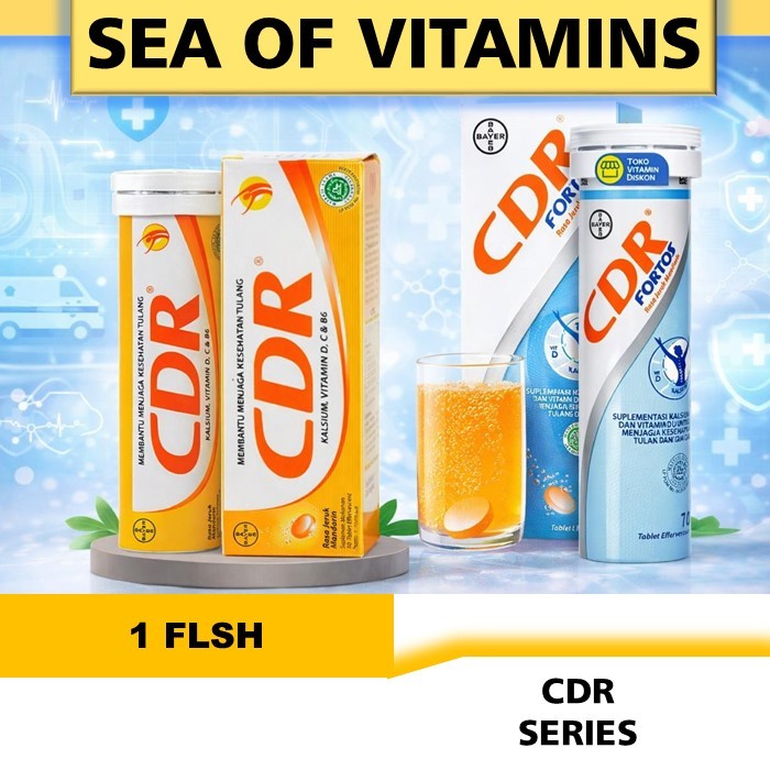 Jual 1 PCS CDR EFFERVESCENT / CDR FORTOS RASA JERUK KALSIUM TULANG ISI ...