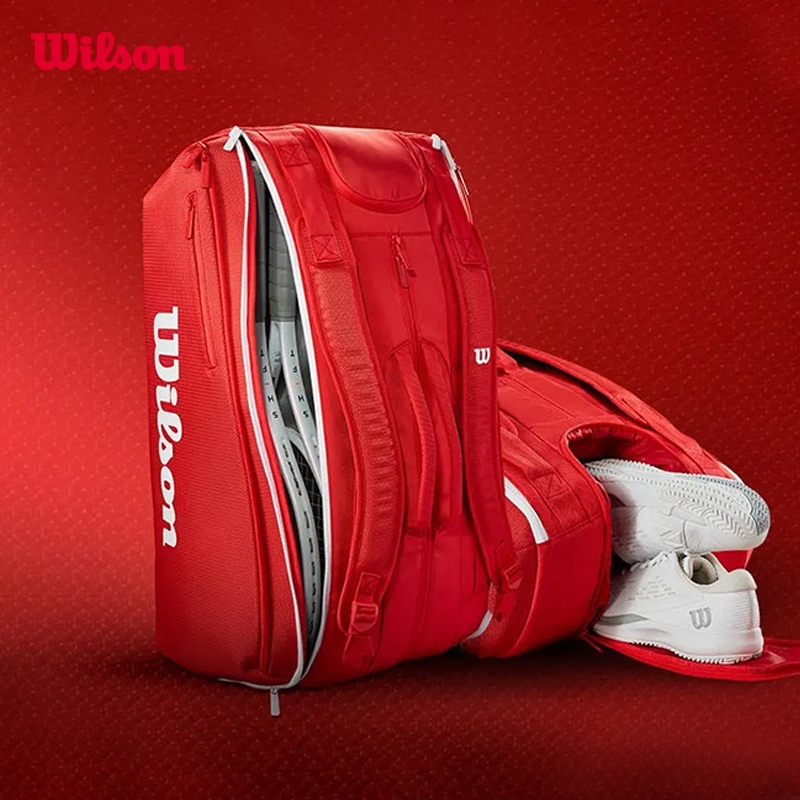 Jual Wilson Super Tour Red 15 Pack Tas Raket Tenis Tennis Rackets Bags ...