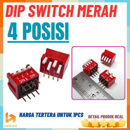 Jual DIP SWITCH 4 PIN 4P SWITCH SLIDE | Shopee Indonesia