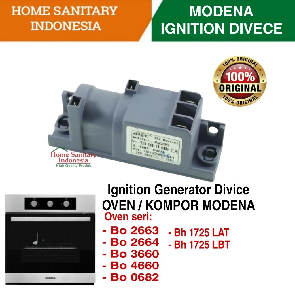 Jual HSI | Sparepart MODENA Generator Ignition Device Oven Bo 2663, Bo ...
