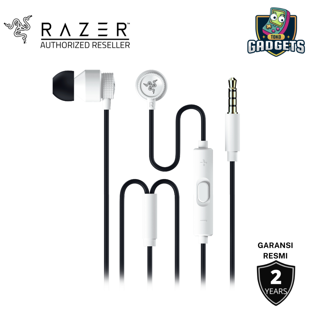 Jual Razer Hammerhead V3 White Edition Wired Jack Audio 3,5 mm USBC ...