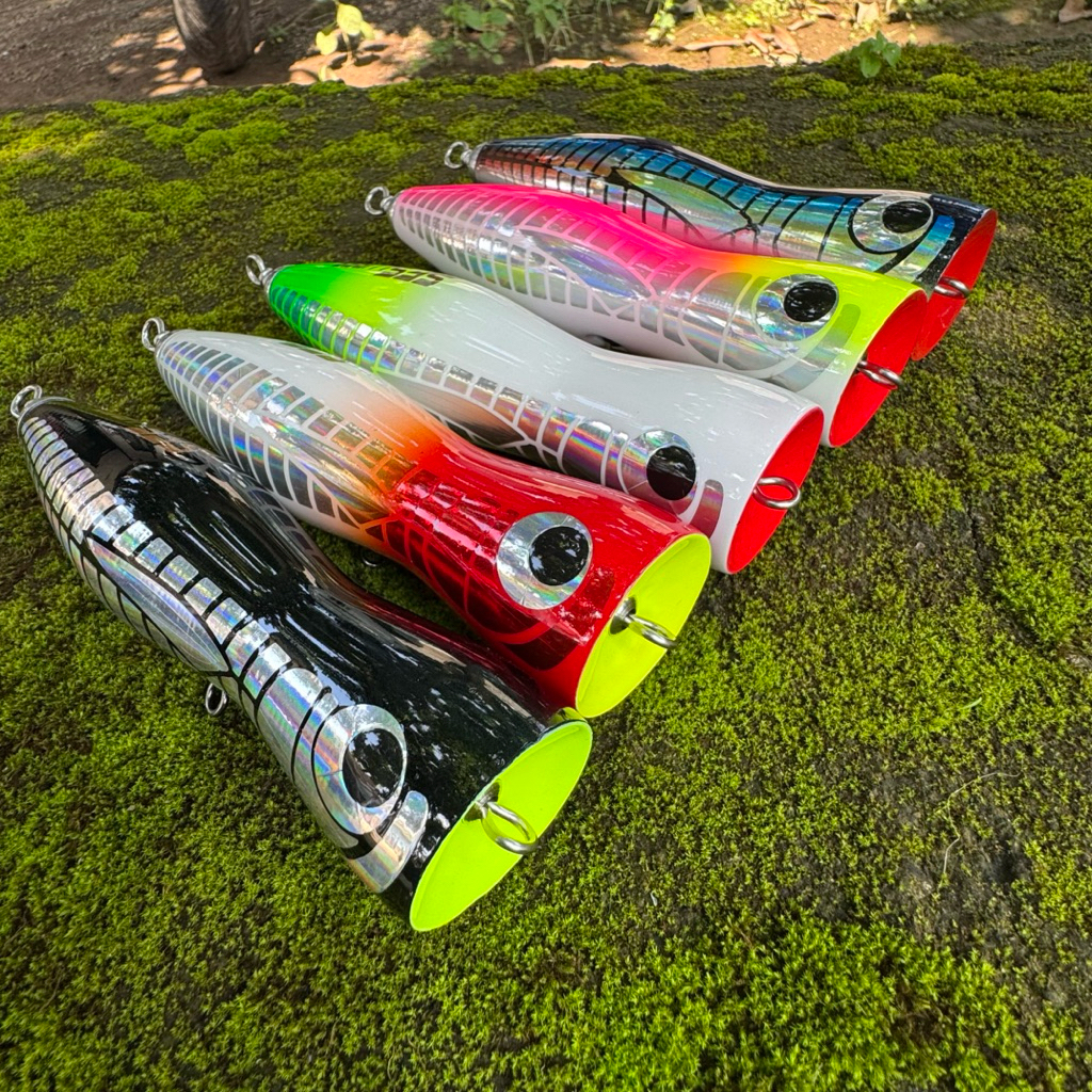 Jual Umpan pancing Popper kayu poper sfs lure action jos popper 100g ...
