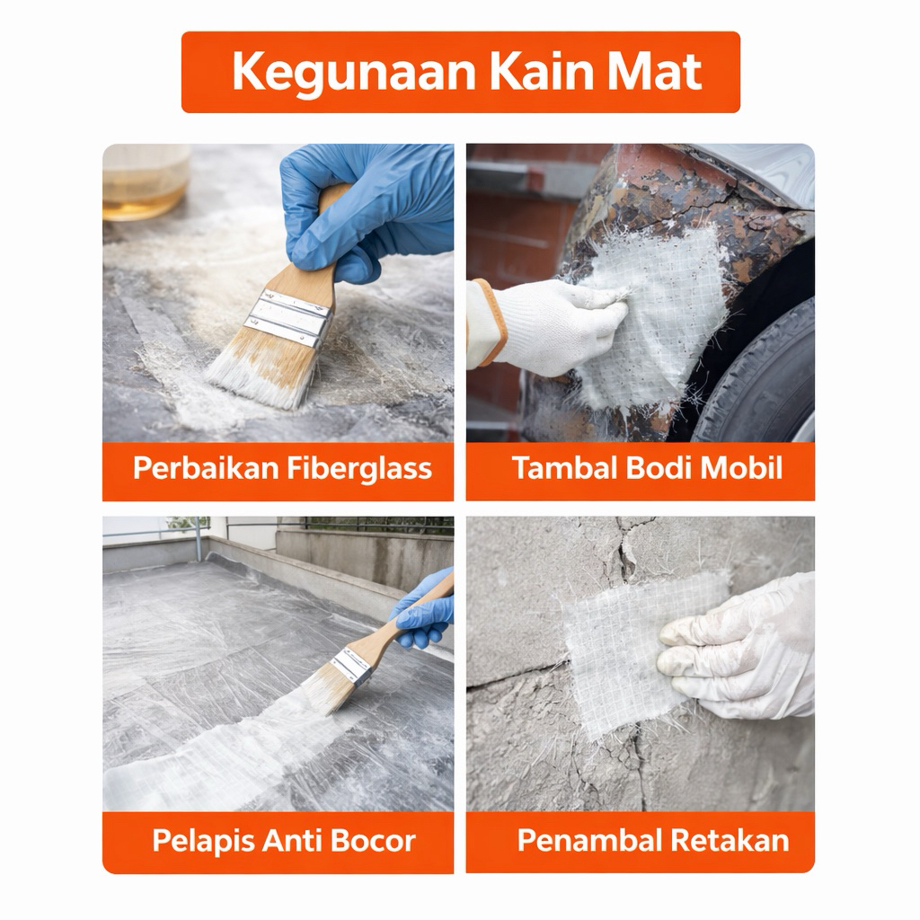 Jual Kain Mat Tissue (1 Meter) - Aquaproof - Waterproofing - Anti Bocor ...