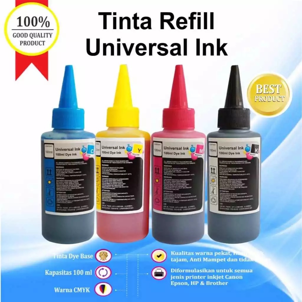 Jual Tinta Dye Base Printer Canon/HP/Epson 100ml Korea PIXMA dll ...
