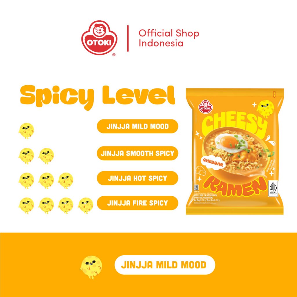Jual OTOKI HALAL Cheesy Cheddar Ramen + Cheesy Ramen Spicy - Mie Instan ...