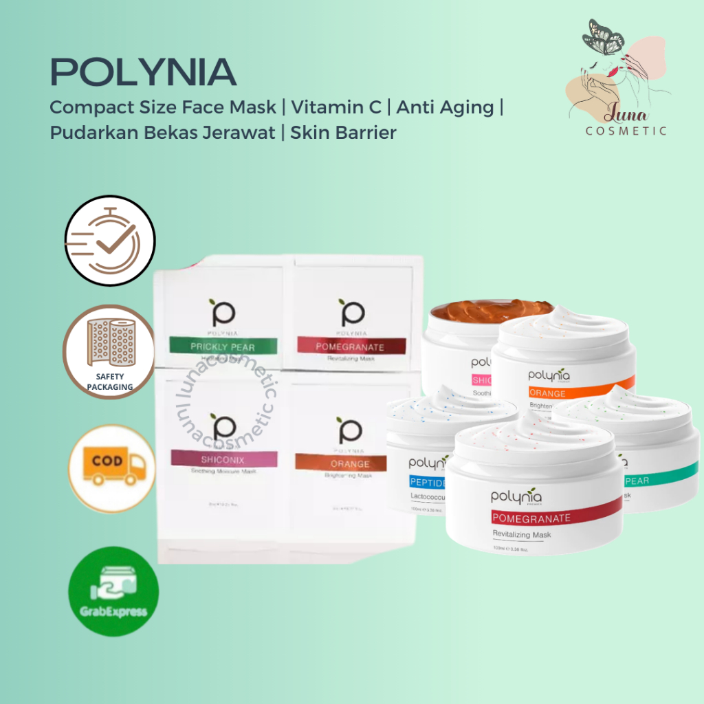 Jual POLYNIA | Compact Face Mask | Vitamin C | Anti Aging | Pudarkan ...