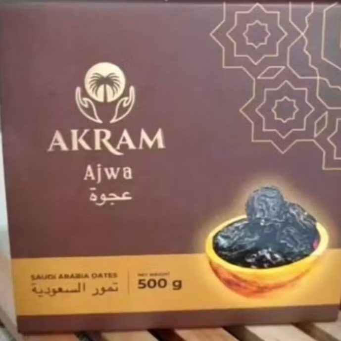 Jual AKRAM KURMA AJWA BOX 500 GRAM | Shopee Indonesia