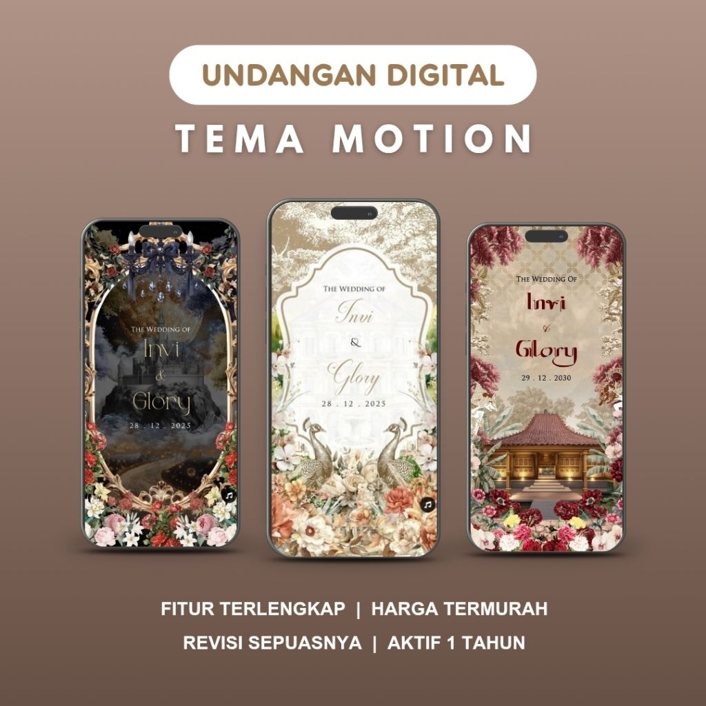 TEMA MOTION - Undangan Digital Pernikahan Website Online Web Motion Art Gerak