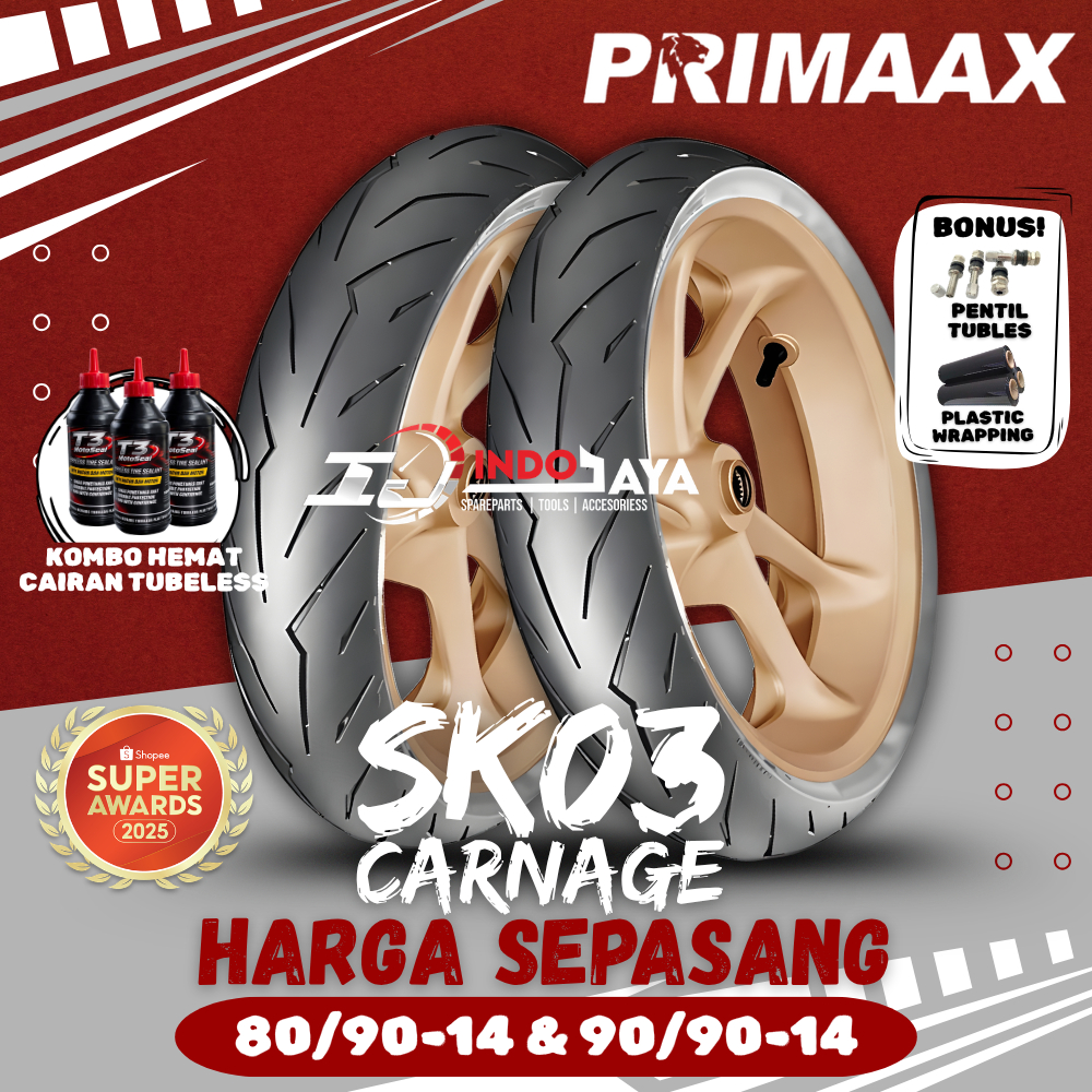 Jual [HARGA SEPASANG] BAN PRIMAAX SK03 RING 14 ( 80/90-14 & 90/90-14 ...