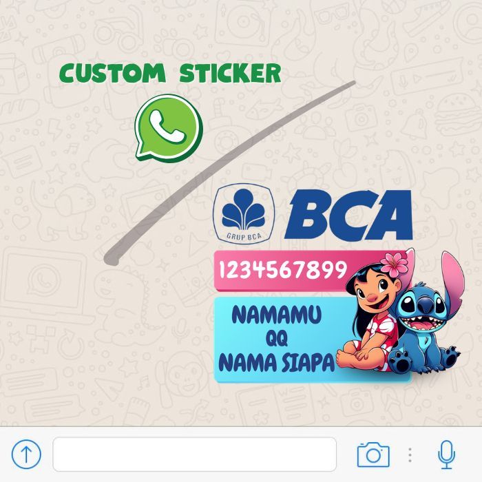 Jual Whatsapp Sticker Nomor Rekening E Wallet Custom | Shopee Indonesia