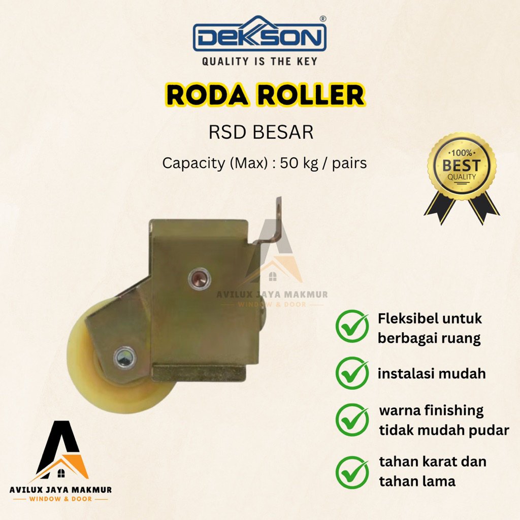 Jual Roda Roller Pintu Geser Dekson RSD Besar 50kg | Roller Sliding ...