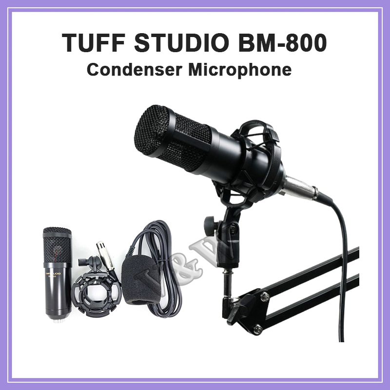 Jual Taff Studio BM-800 Condenser Microphone – Mic Recording Podcast ...