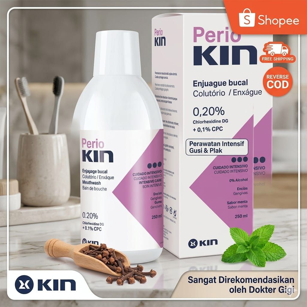 Jual periokin mouthwash 250ml | Shopee Indonesia