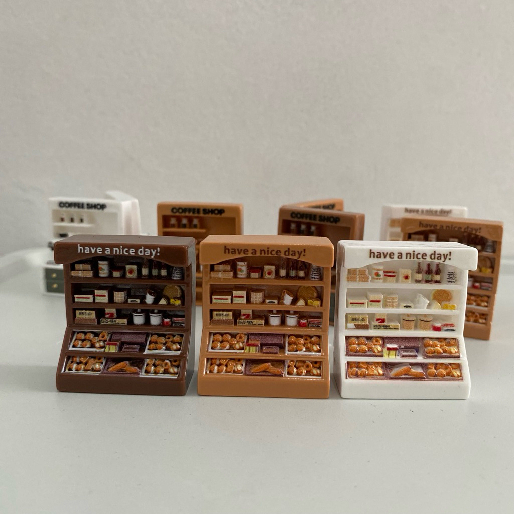 Jual MAINAN ANAK MINIATUR LEMARI RAK TOKO ROTI DISPLAY PAJANGAN MAKANAN ...