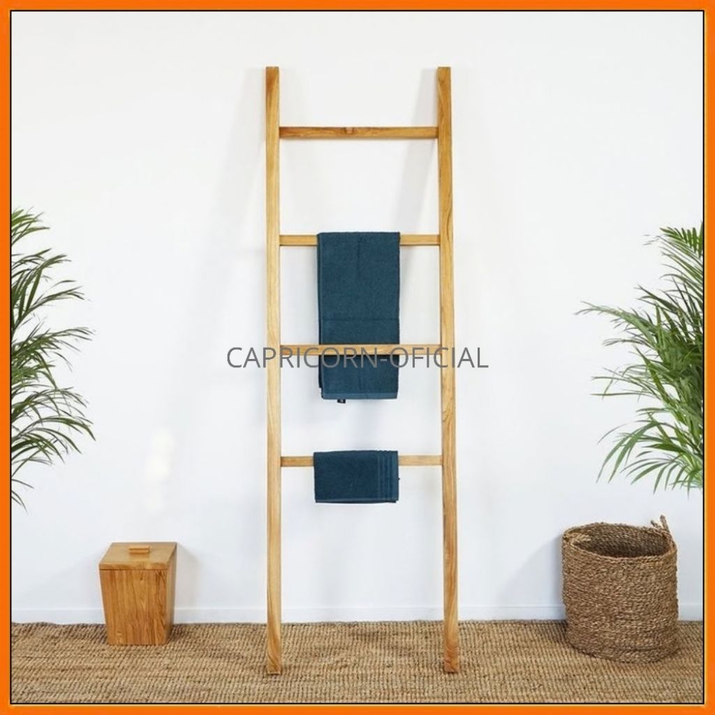 Jual RAK TANGGA KAYU JATI BLANDA MULTIFUNGSI | LADDER HANGER RAK ...