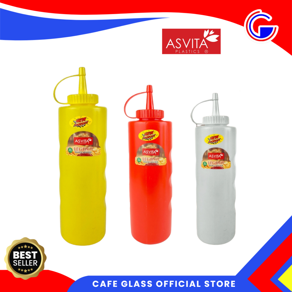 Botol Saus Kebab Asvita - Botol Saos Legend 400ml, 525ml, 700ml - Botol Kecap Sambal Plastik Warung