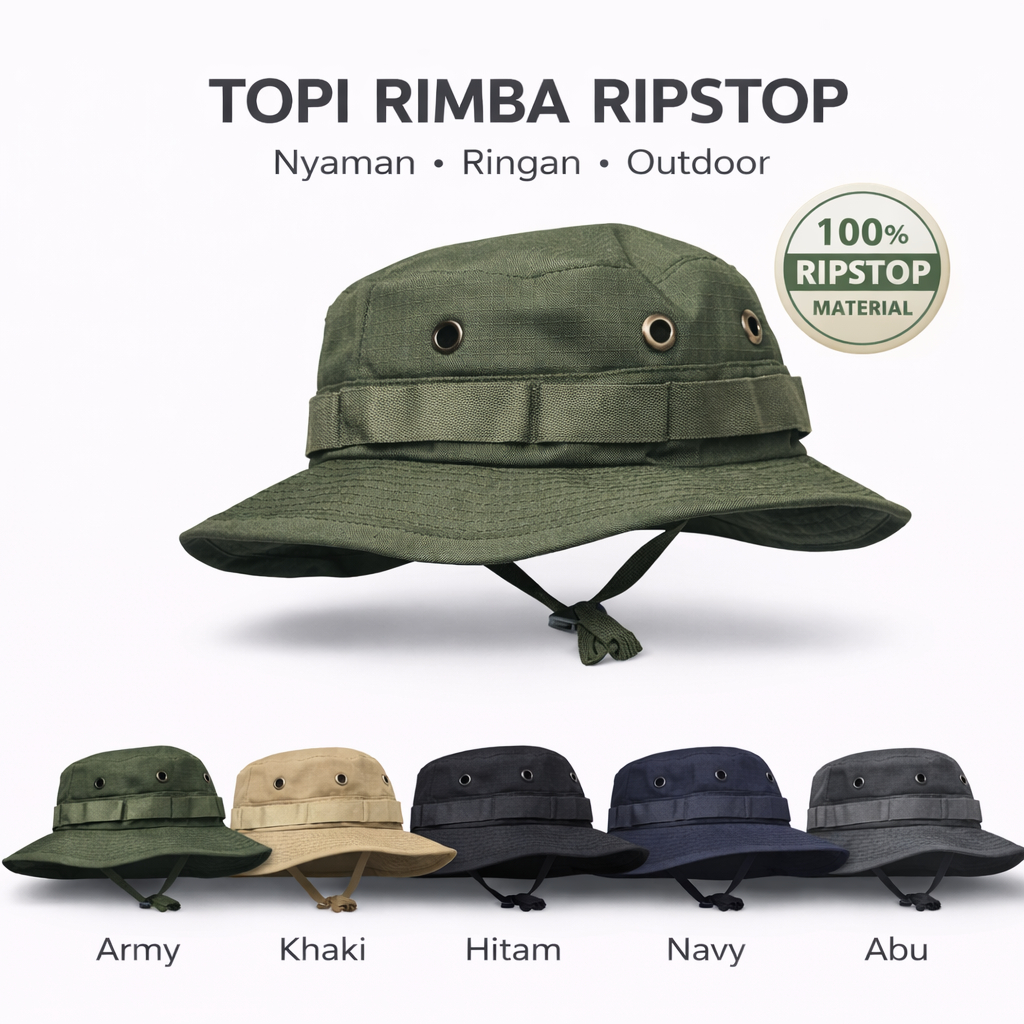 Jual Topi Rimba Ripstop Premium Outdoor Pria/Wanita | Boonie Hat ...