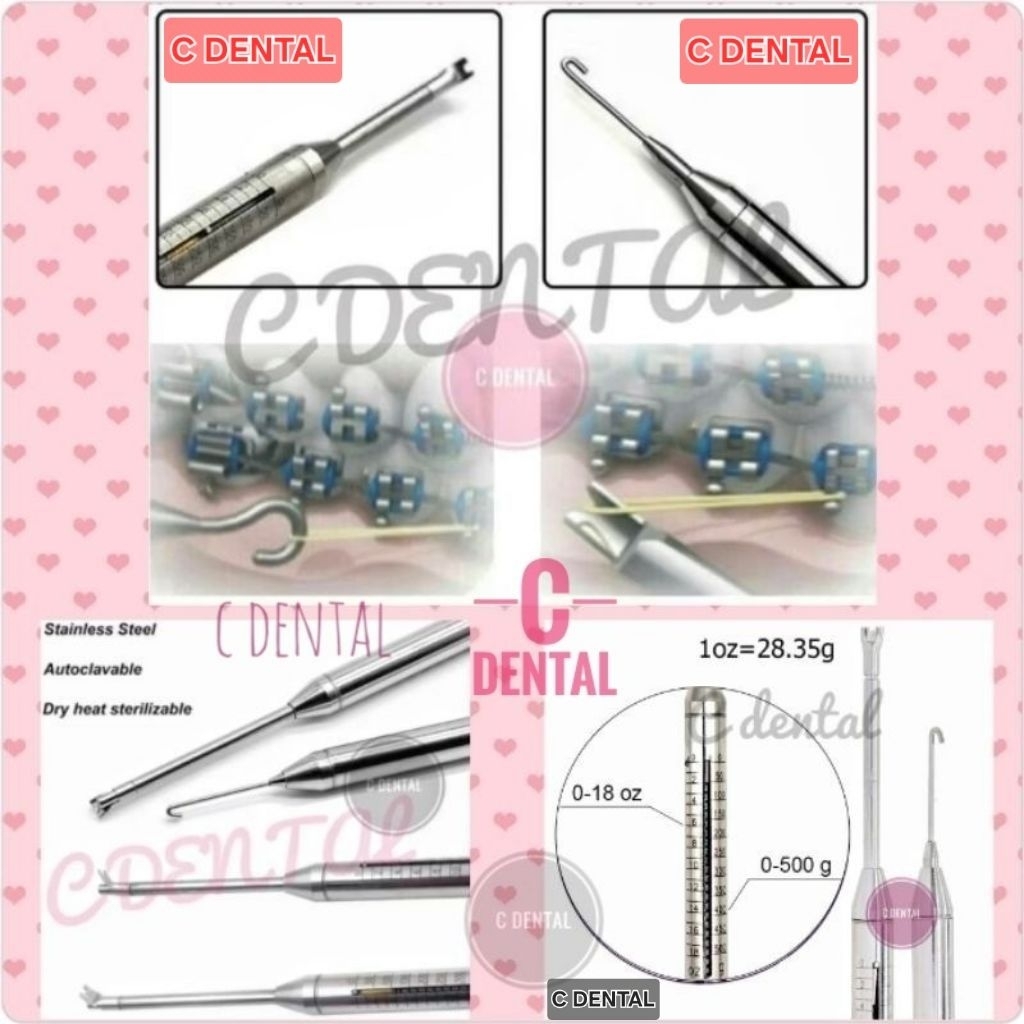 Jual Dental Ortho Gauge Archwire Elastic Spring Alat Ukur Kekuatan ...
