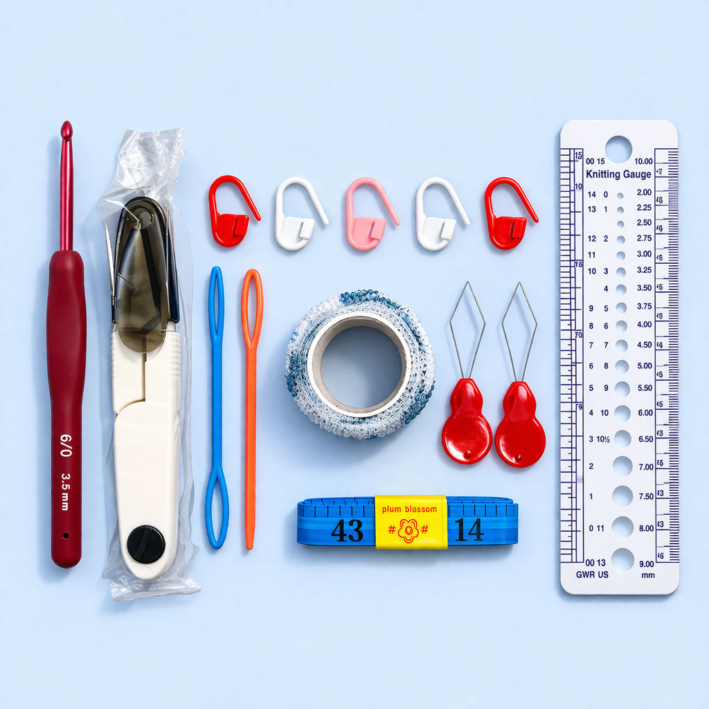 Jual STUDIORAJUT - SET CROCHET TOOLS PEMULA / ALAT KIT RAJUT LENGKAP ...