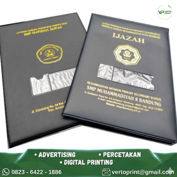 Jual Map Ijazah Kulit + Mika / Map Sertifikat & Map Raport Kulit Custom ...