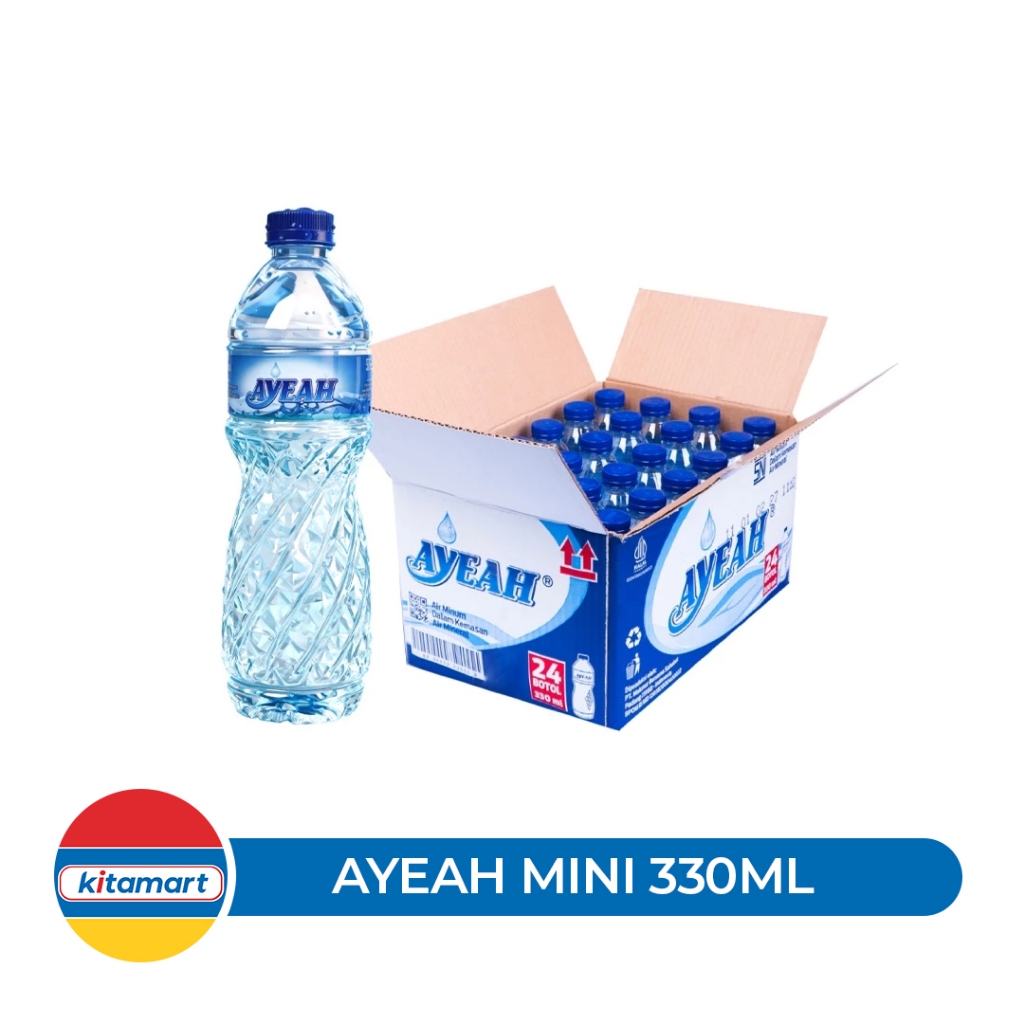 Jual Ayeah Air Mineral 330ml Botol mini perdus isi 24botol | Shopee ...