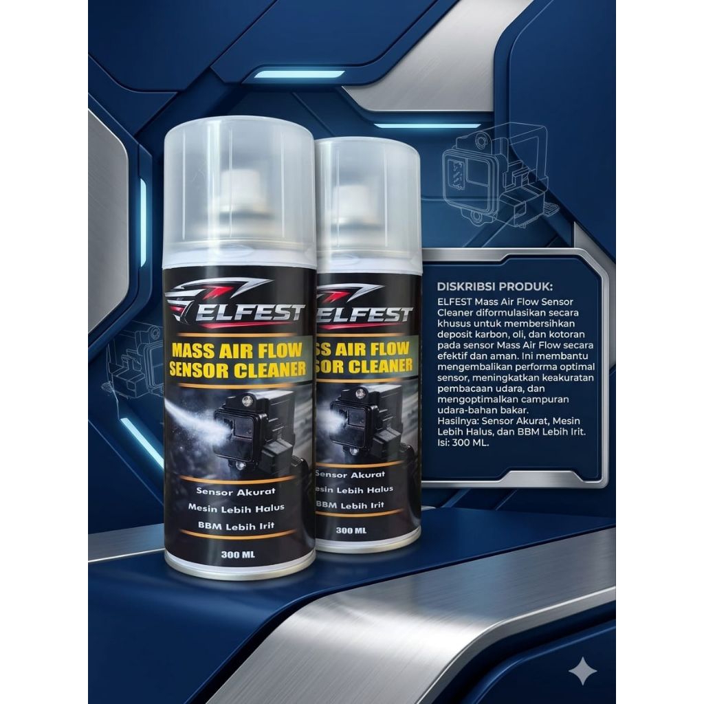 Jual Mass Air Flow Sensor Cleaner ELFEST 300ml Pembersih Sensor dan ...