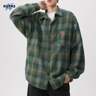Kemeja Pria Lengan Panjang Kotak Kotak Oversize Kekinian Baju Cowok Casual Fashion Pria Premium