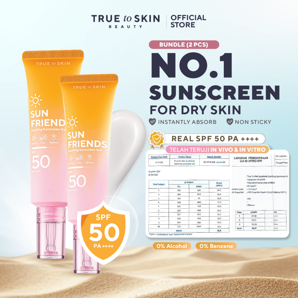 [ BUY 1 GET 1 ] True to Skin - Sunfriends Sunscreen Gel SPF 50 PA++++
