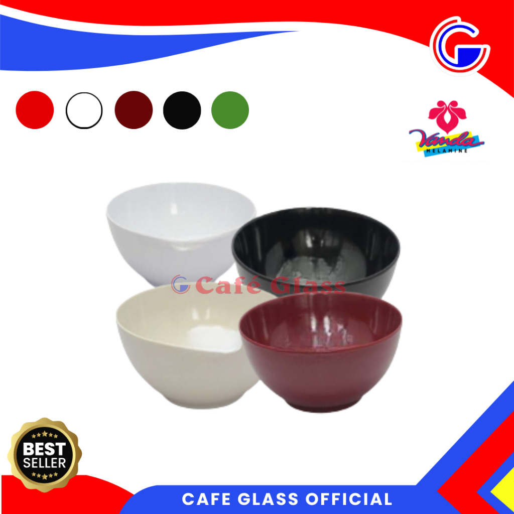 Mangkok Kuah Melamine Hitam - Mangkok Isit 5 Vanda - Mangkok Kecil Hitam
