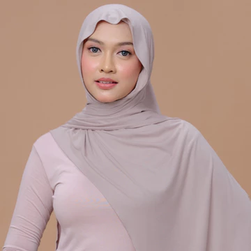 Nabillasyal Lilla Series Pashmina 2 In 1 Hijab Semi Instant Cotton