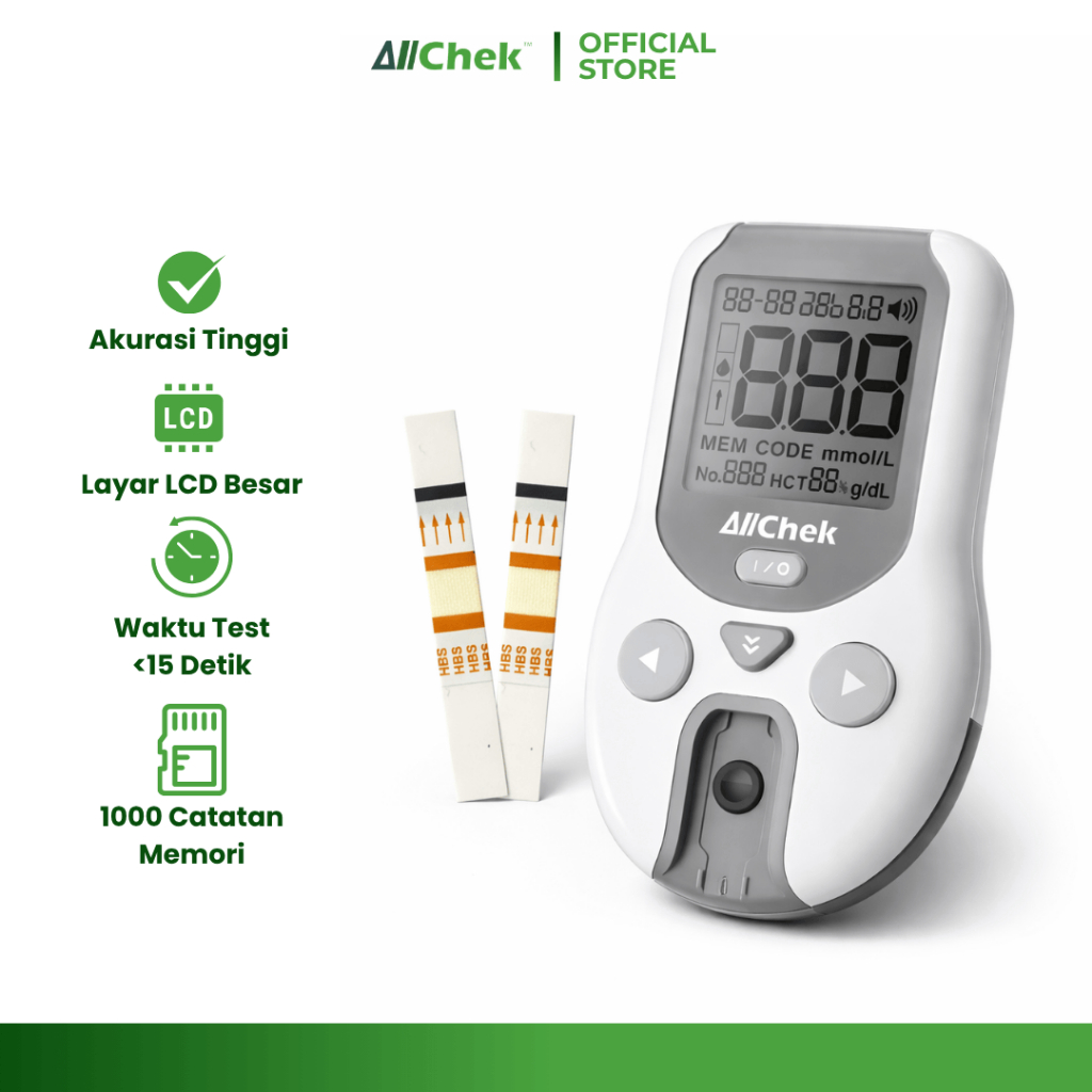 Jual Allchek Alat Tes Hemoglobin AHR-100 Hb Digital Akurat Hasil Cepat ...