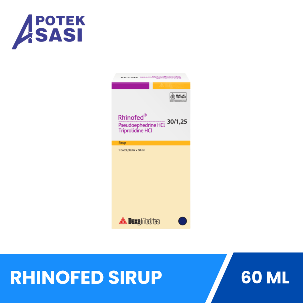 Jual Rhinofed Sirup 60 Ml - Meringankan Pilek dan Alergi Pernapasan ...