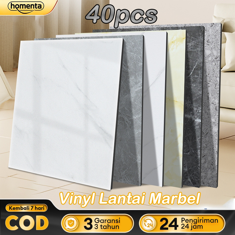 Homenta Vinyl Lantai  60 x 60 cm/30 x 30 cm/Sticker Vinyl Lantai  Lantai kayuparquet Dengan Lem
