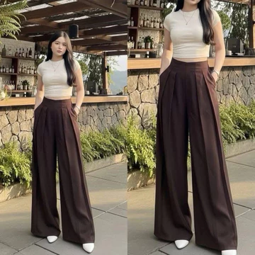 Lavie Pants Culote Palazzo Highwaist Celana Panjang Wanita Celana Fashion Muslim Wanita Celana
