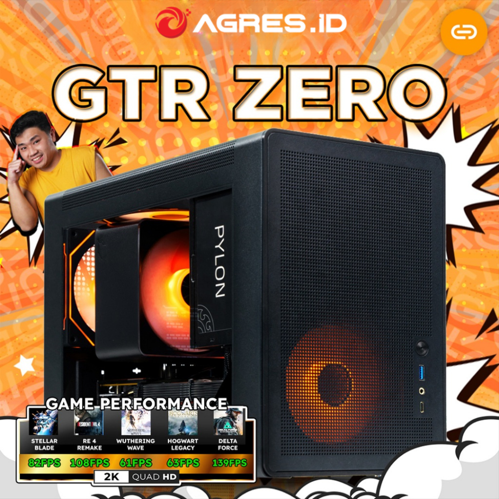 AGRES X GTID GTR ZERO - AMD RYZEN 7 5700X RTX 5060 8GB - RAM 32GB 1TB -RAKITAN PC GAMING