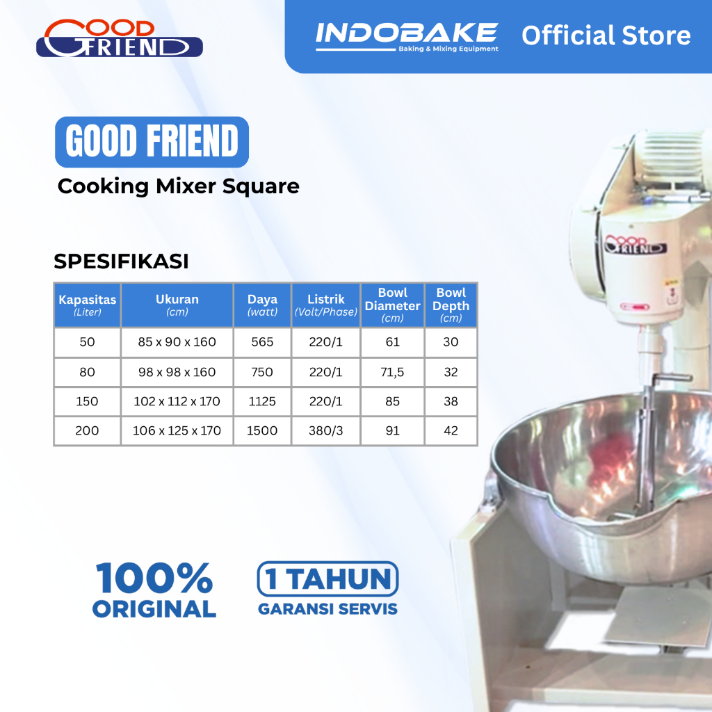 Jual INDOBAKE - Good Friend Cooking Mixer Mesin Dodol, Selai, Sambal ...