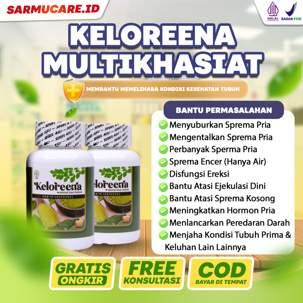 Kelorina Pengobatan Kesburan Pria Pria Subur Dengan Daun Kelor - Oleifera Asli 100% Kesuburan Pria Alami