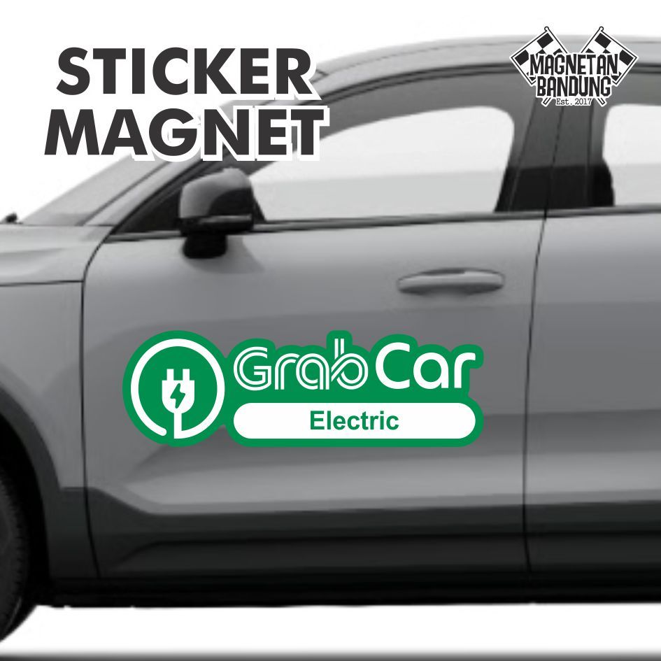 Jual Stiker Magnet Mobil Grab Car Premium Elektric | Shopee Indonesia