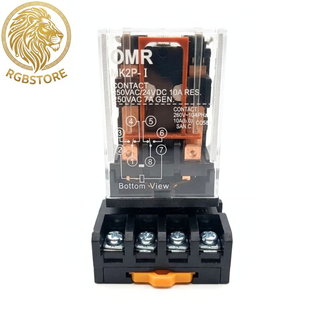 Jual Relay AC MK2P-I + Socket (250VAC/28VDC 10A Res |250VAC/7A Gen ...