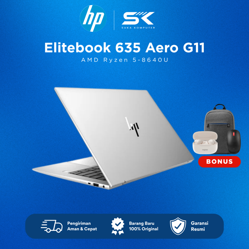 Jual Laptop HP Elitebook 635 Aero G11 /AMD Ryzen 5-8640U/16GB/512GB SSD ...