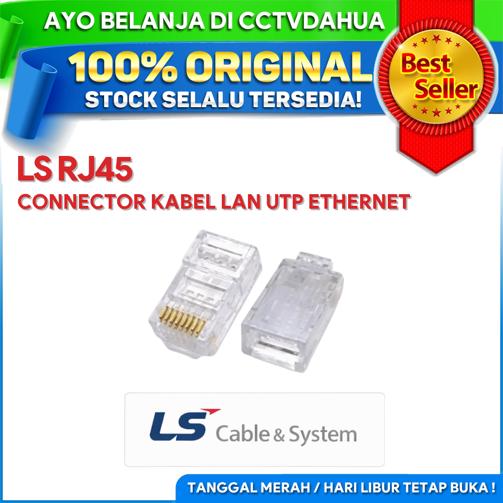 Jual LS RJ45 CONNECTOR KABEL LAN , KABEL UTP , KABEL ETHERNET | Shopee ...