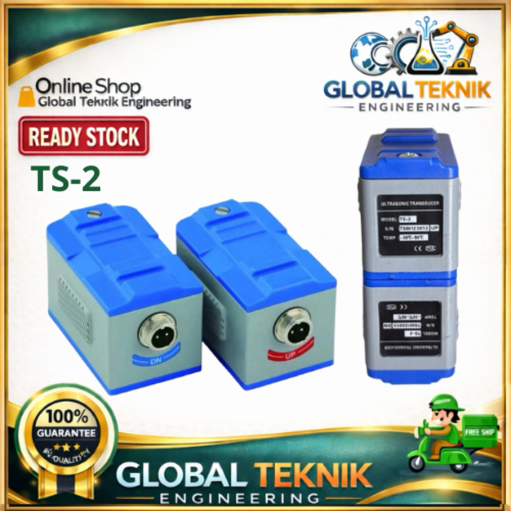 Jual Transducer 15-100mm Ultrasonic Flowmeter Sensor TS-2 TS2 Flow ...