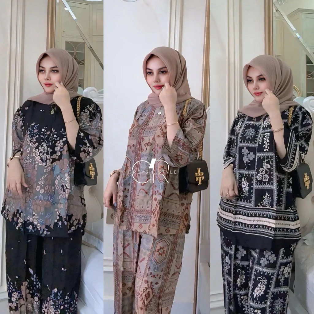 Gambar 2 Oneset Rayon Wanita Premium Busui Friendly Korean Style