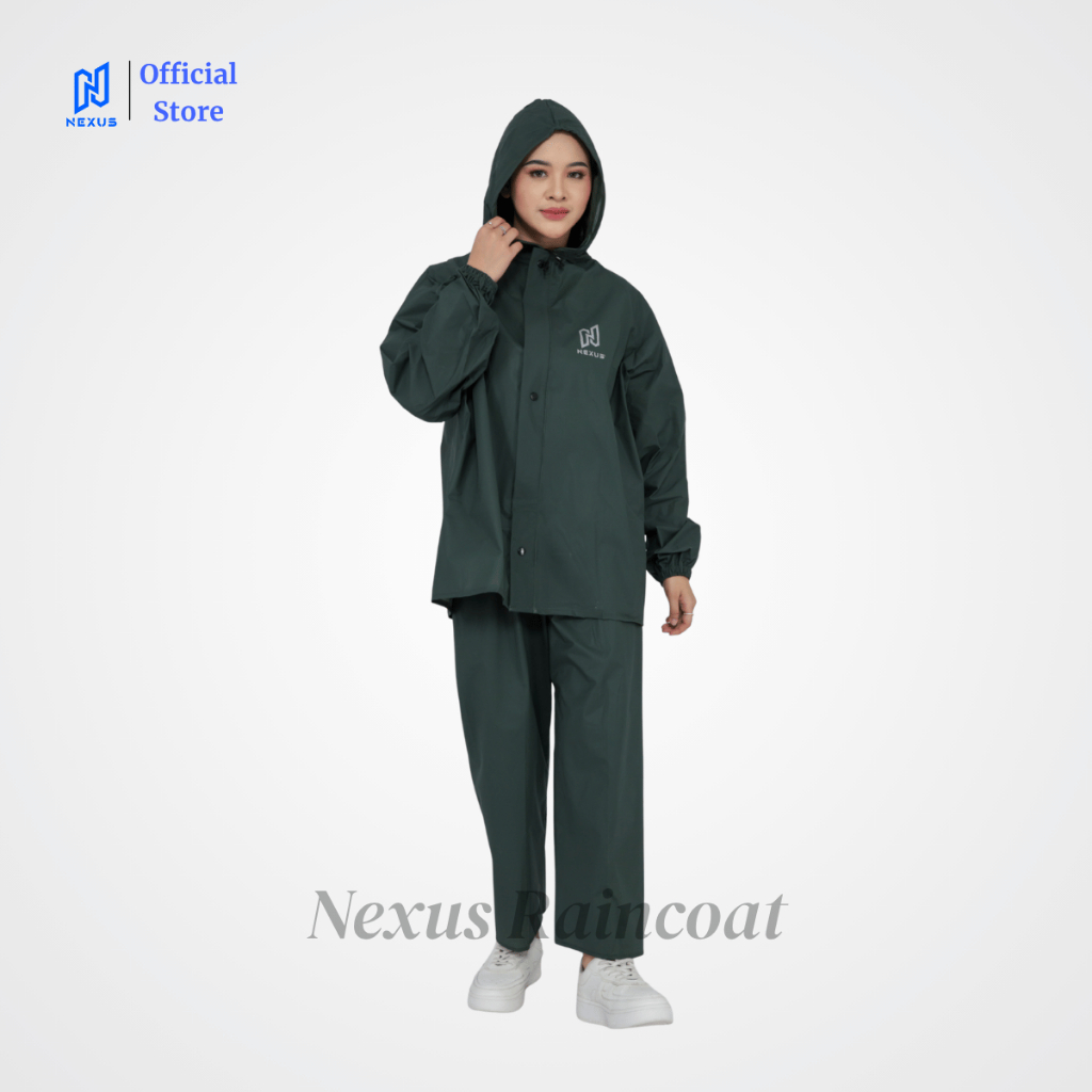 Jas Hujan PVC Tebal Elastis Stelan Pria Wanita foto 2