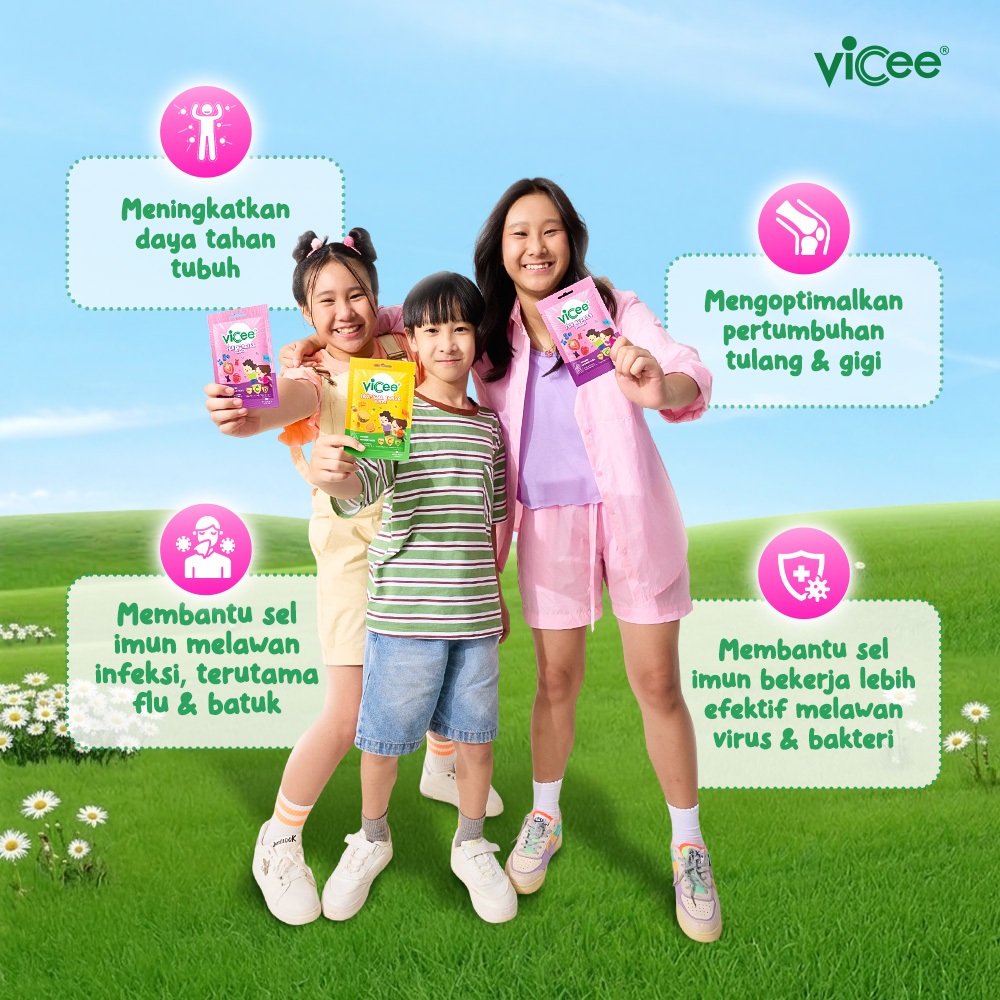 Jual Vicee Gummy - Fun Berries 1 Box (5 Sachet) - Permen lunak dengan ...