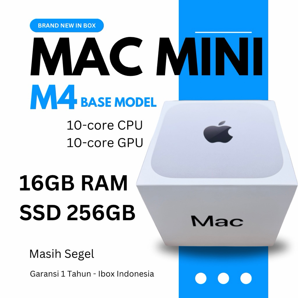 Jual MAC MINI M4/M4 PRO 16GB/256GB 24GB/512GB (Garansi IBOX 1 tahun ...