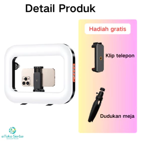 Lampu Ring LED Untuk Live Streaming Shooting Video HP Fill Light Dual Color