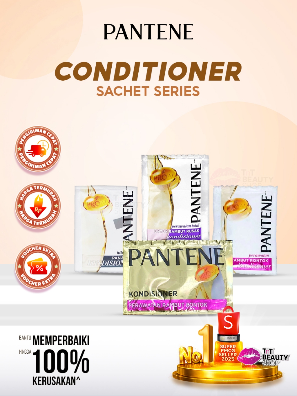 Jual PANTENE Conditioner 5ml 9ml Renceng Rontok Rusak Hitam & Panjang ...